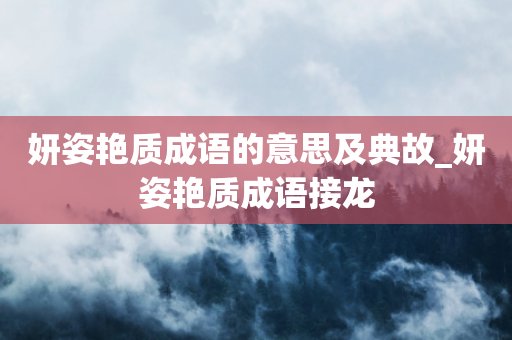 妍姿艳质成语的意思及典故_妍姿艳质成语接龙